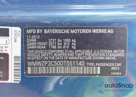 2013 Mini Convertible Cooper S из США, поврежденный, VIN WMWZP3C50DT551140